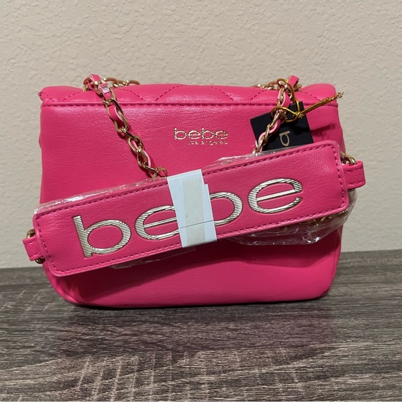 Bebe Mini Crossbody Hot Pink NEW Valentine gift - Picture 2 of 4